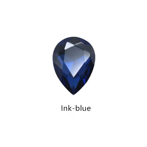 Ink-blue 10 шт./упак. стеклянные кристаллы, стразы 3D капли воды камни для дизайна ногтей украшение стразами полировки обувь очаровательного дизайна аксессуары ювелирные изделия - Цвет: Ink-blue