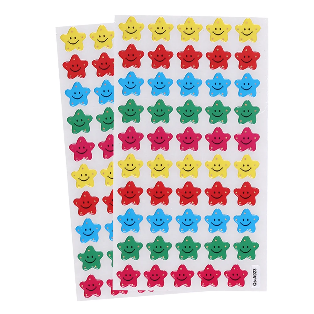 

Self Adhesive Assorted Color Smile Face Star Stickers 50 Reward Stickers Students Rewards Teachers Supplies