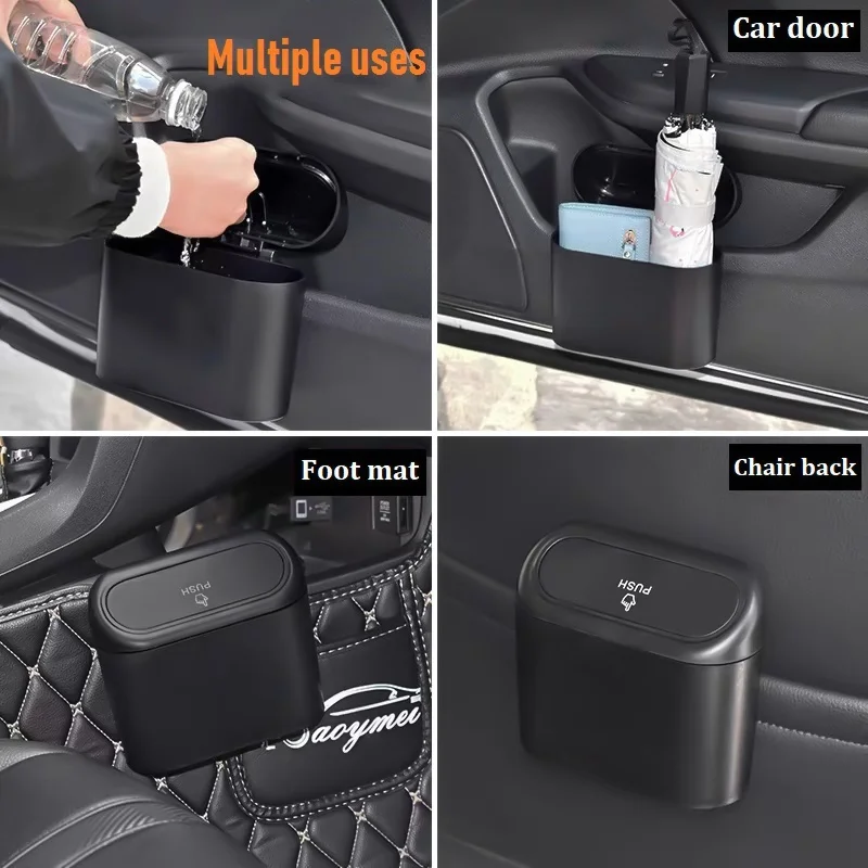 

Car Garbage Can Trash Door Seat Back Visor Trash Bin Dust Case Box Auto Portable Sundries Storage Trash Can Auto Accessories