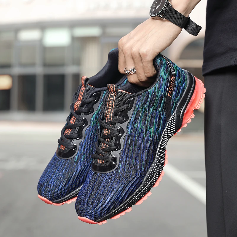 

Fashion Light Reflective Casual Running Shoes Comfortable Cushion Walking Sport Sneakers