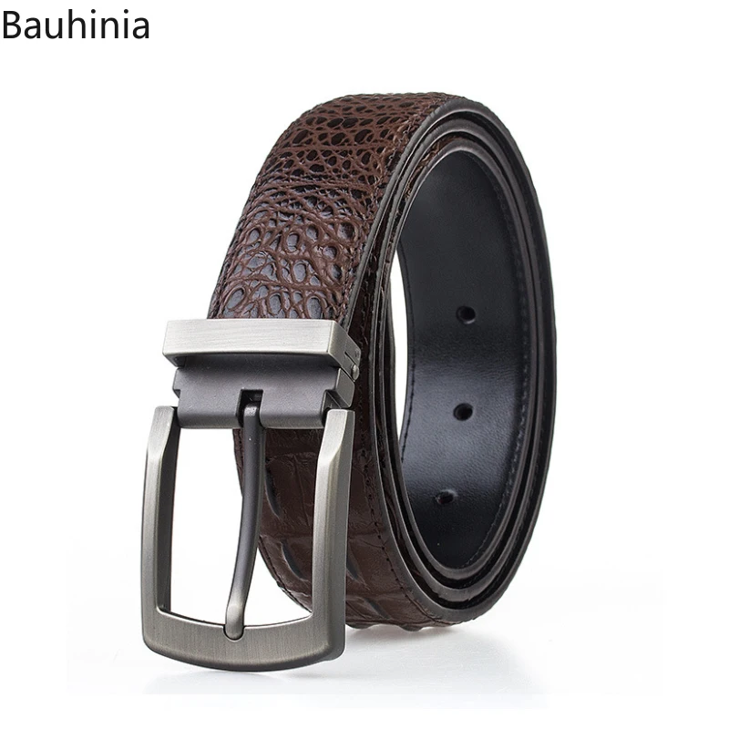 14 Optional Luxury Simple Leather Pin Buckle Belt 115-125cm Classic Retro Personality Designer Men's Belt images - 6