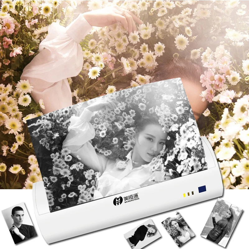 Портативный Bluetooth термопринтер A4 с поддержкой PDF документов фотопечати для ios android