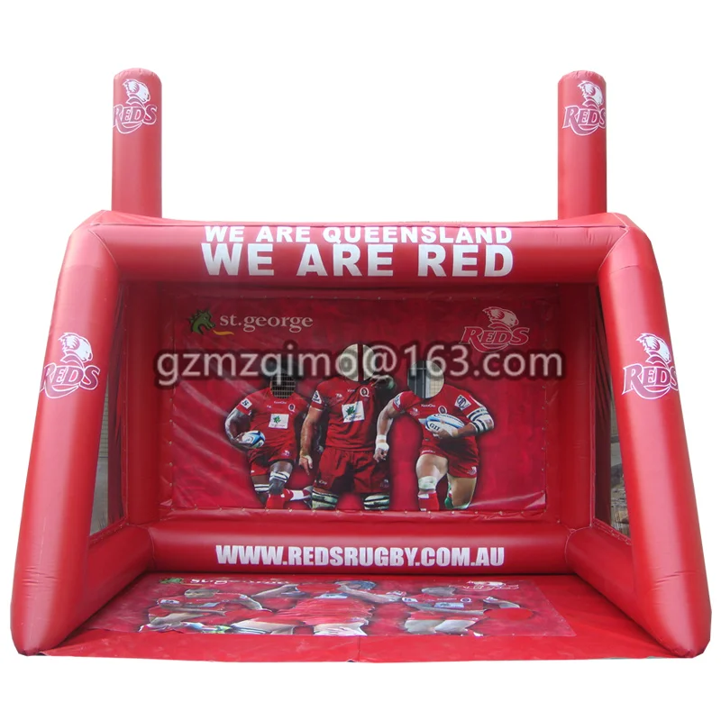 

Rugby Football Shot Out Inflatable Kids Adults Shooting Cage for sale