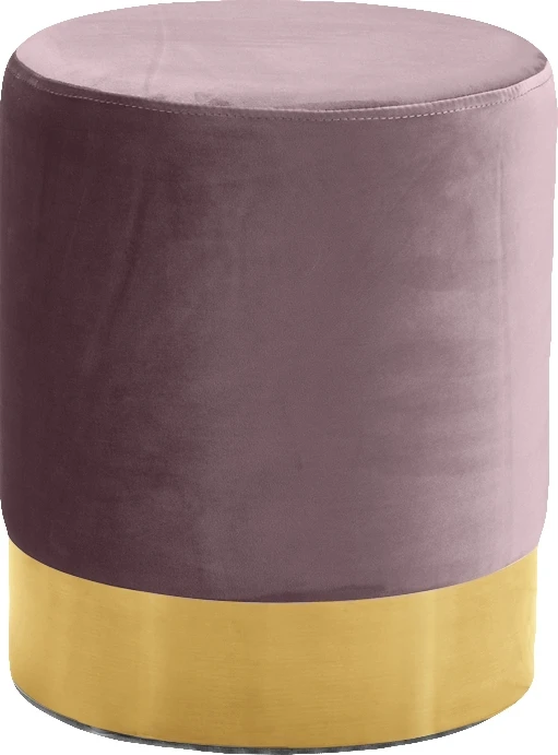 

Pink Round Stool Household Creative Living Room Ottoman Fabric Small Bench Low Stool Internet Lazy metal base Small Chair