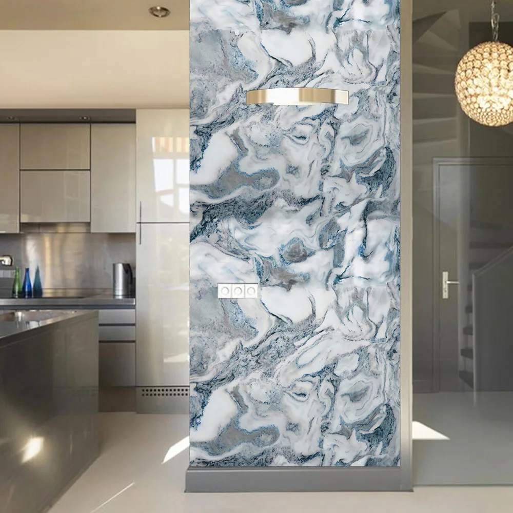 Современные декоративные пленки ПВХ Самоклеящиеся мраморные обои маслостойкие