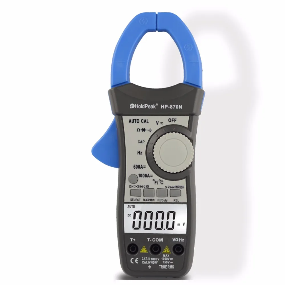 HoldPeak цифровой мультиметр с зажимом AC/DC BT 870N автоматический калибровочный