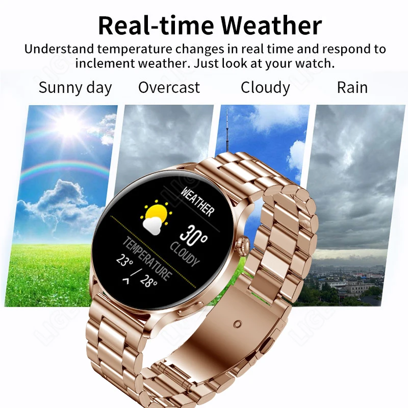 LIGE New Smart Watch Women Bluetooth Call Heart Rate Fitness Tracker Women's Watches Steel Belt Smartwatch For Mens Android iOS |