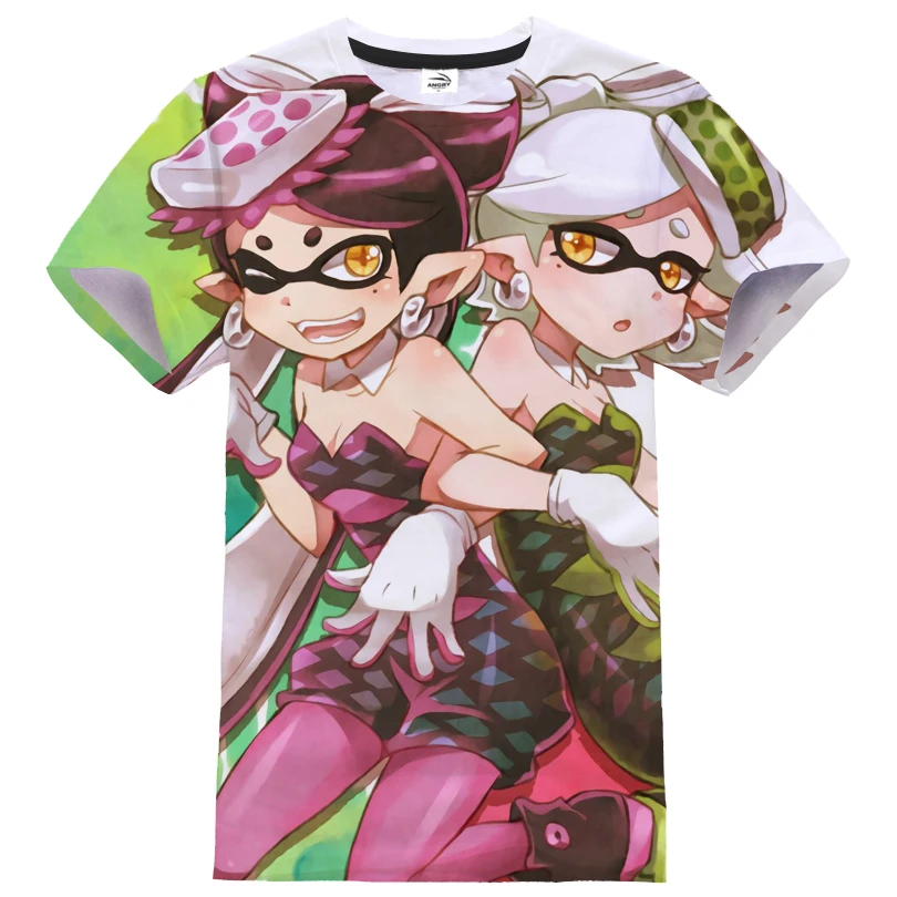 Splatoon 3D Футболка с принтом игры Fps Стиль граффити уличная Мужская и Женская