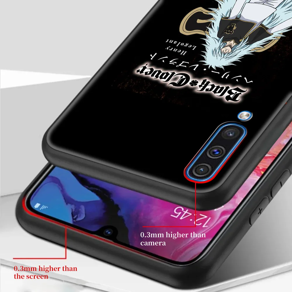 

Black Clover Anime Case For Samsung Galaxy A50 A70 A30 A40 A10 A10e A10s A20 A20e Black Soft TPU Phone Shell Cover Coque Fundas