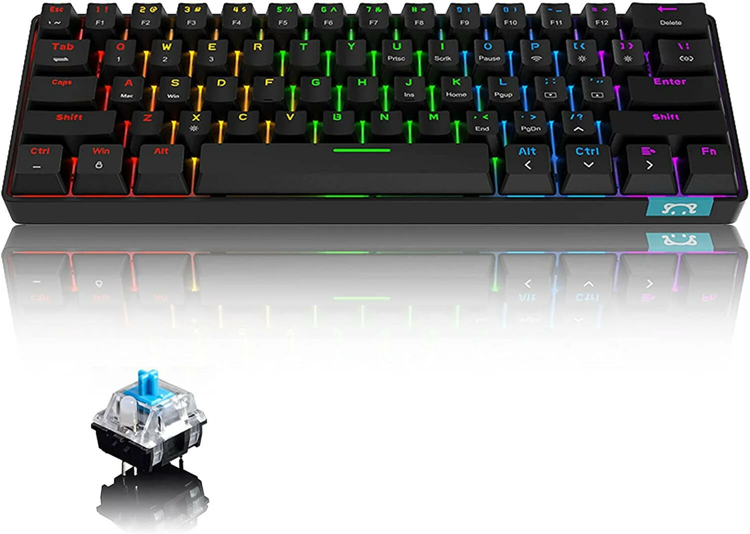 

FOR 60% Mechanical Wireless Gaming Keyboard RGB Backlit Bluetooth 5.0 Type-C Wired
