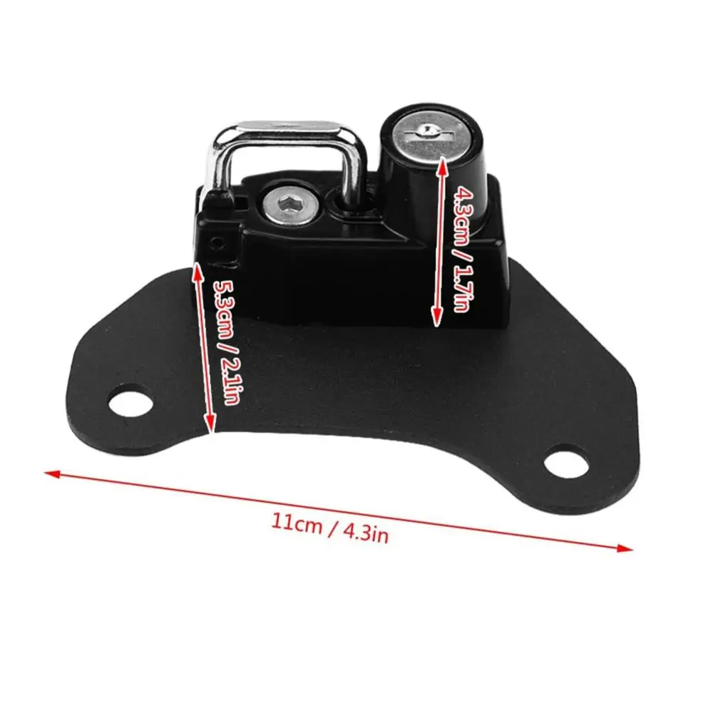 

Motorcycle Anti-theft Security Helmet Lock Alloy Black Mount Hook with 2 Keys Universal for Indian Scout / Sixty 2015-2018