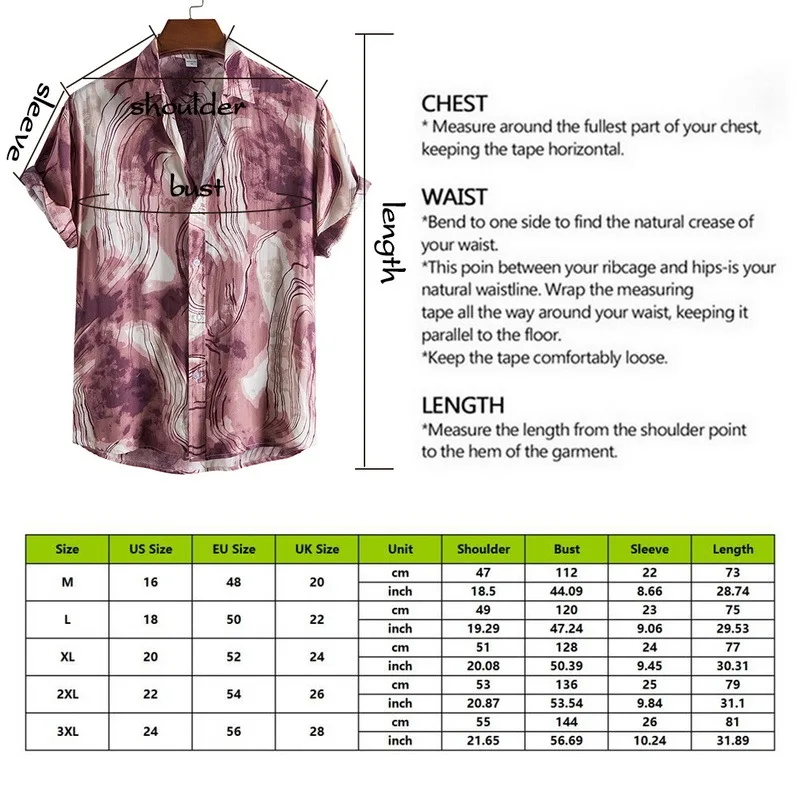 

2021 Hot Sale Summer Men's Beach Casual Shirt Short-Sleeved Lapel Fashion Multicolor Printed Shirt For Men