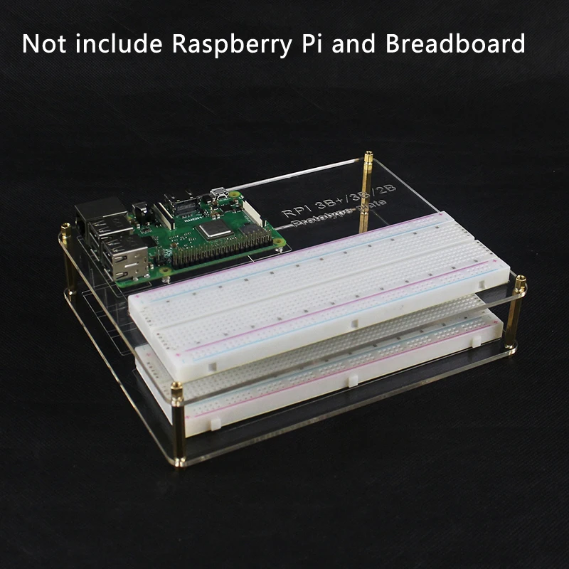 2 слойная Монтажная пластина акриловая для экспериментов Raspberry Pi 3 3B + / Модель
