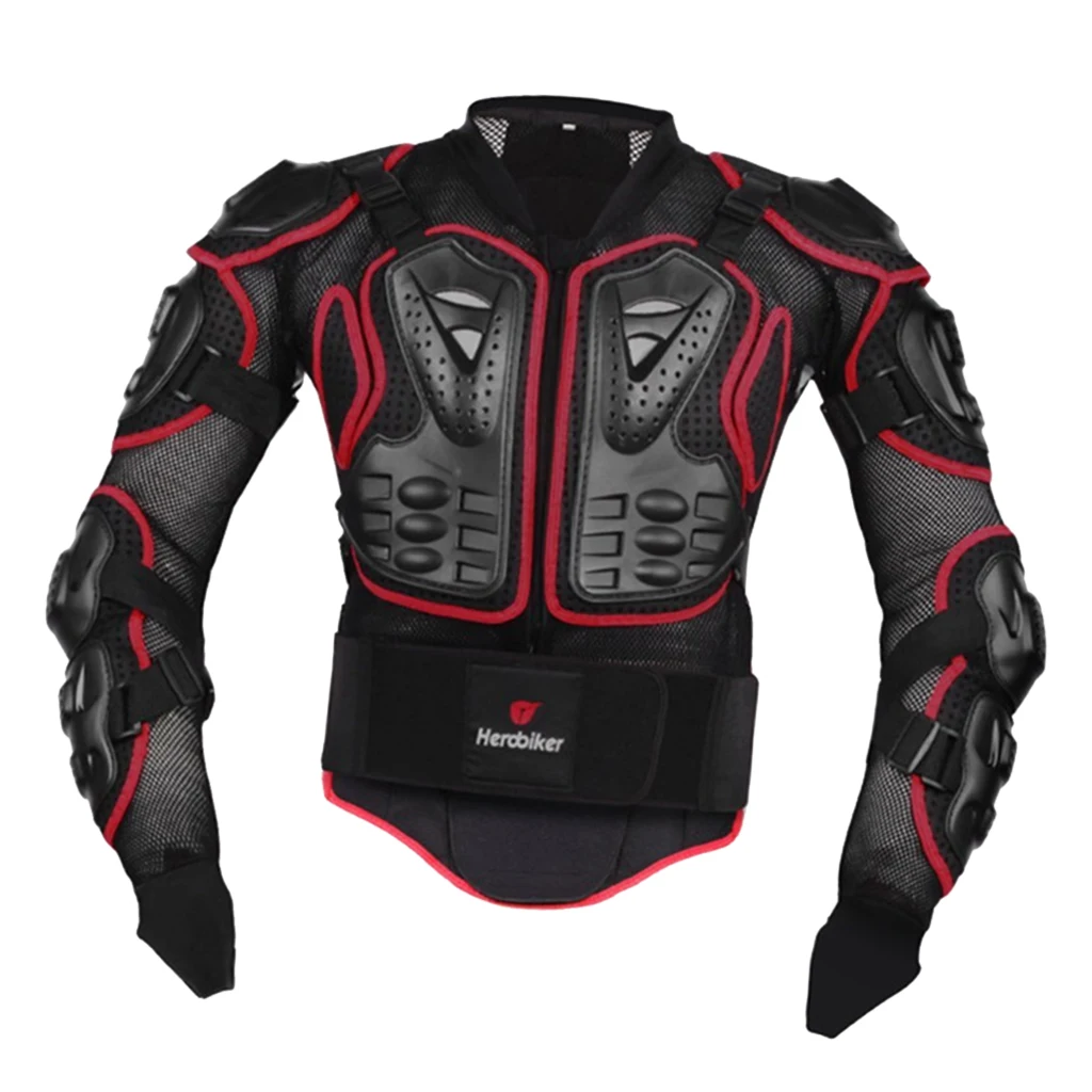 

1 Suit Full Body Protector Armor Jacket Chest Protection Red L