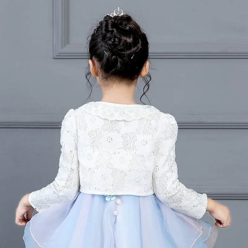 Black Girls Cardigans Jacket for Wedding Kid Coat For 1 2 3 4 5 6 7 8 9 11 12 Years Old Outcoat Shawl Baby Clothing 195111 | Детская