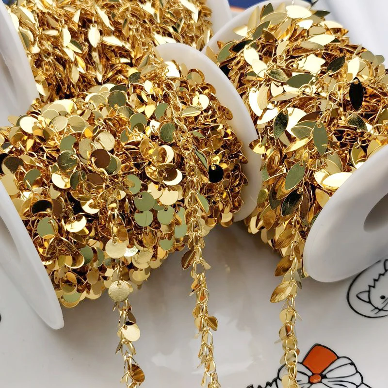 

1 метр медная круглая цепочка с дисками ювелирные изделия оптом цепочки для серьги ручной работы Материал, фурнитура для изготовления украш...