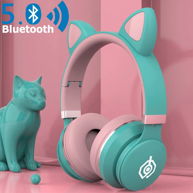 Bluetooth гарнитура с изображением милого кота 5 0|Наушники и гарнитуры| |