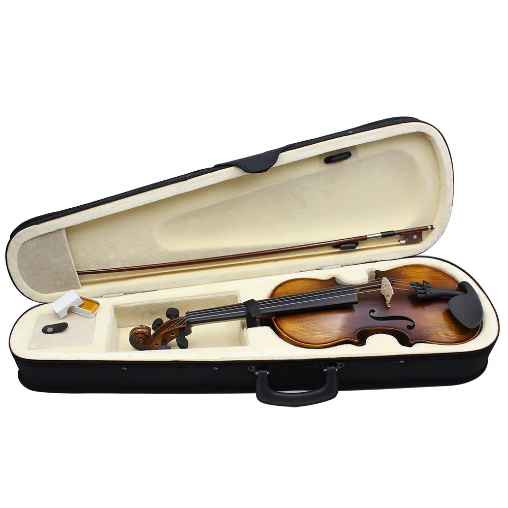 

ammoon AV-508 4/4 Violin Full Size Acoustic Violin Kit Matte Finish Spruce Faceboard Stringed Instrument Hard Case Bow Rosin