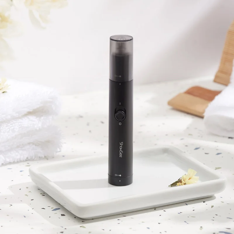 Youpin ShowSee Electric Nose Hair Trimmer Removable Washable Double-edged 360° Waterproof Rotating Cutter Head Safe Face Care |