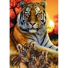 Алмазная 5D Вышивка Тигр с животными, полноразмерная мозаика сделай сам, алмазная живопись, подарок