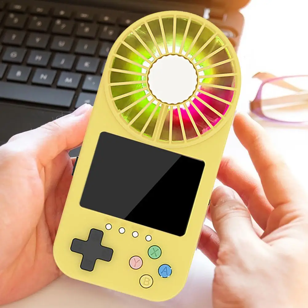 

Mini Portable Handheld USB Rechargeable Fan Summer Air Conditioner Cooling Fan With Built-In 520 Mini Game Portable Game Console