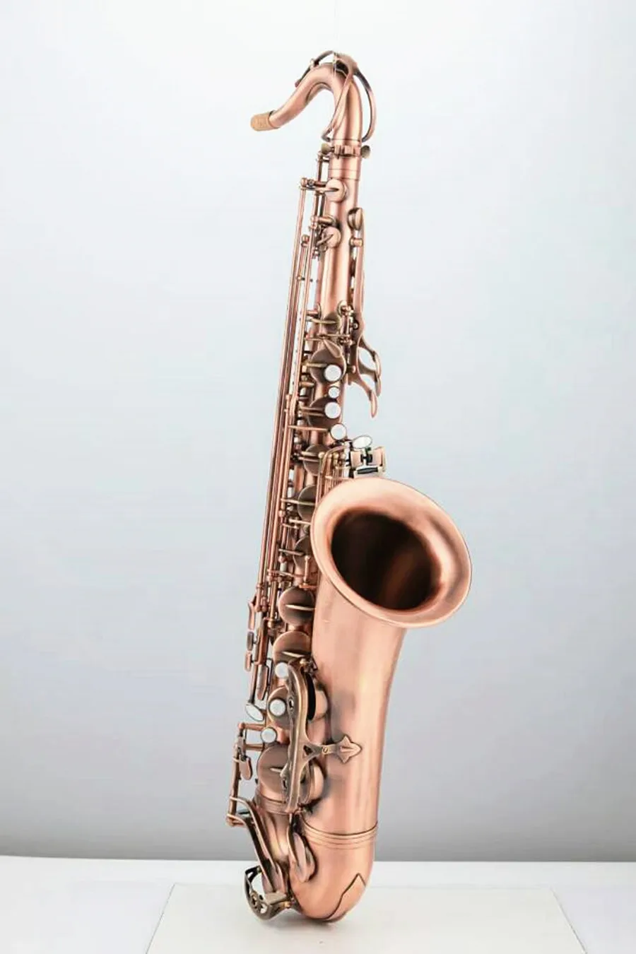 

Высококачественный красный Бронзовый саксофон Bb тенор саксофон резной узор деревянный духовой инструмент с чехлом для переноски мундштук