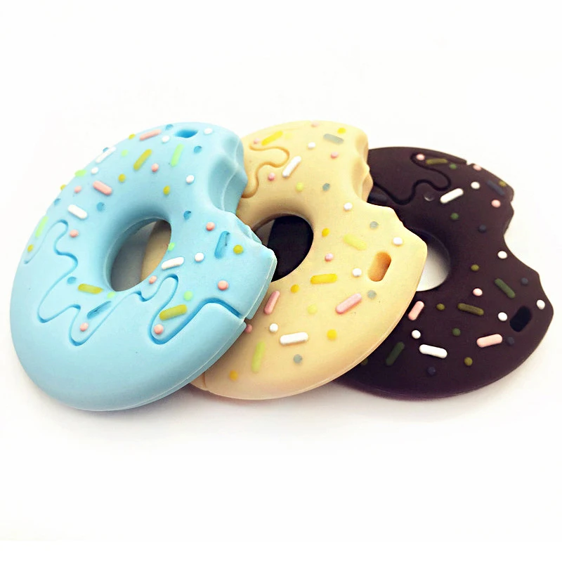 2 шт. пончик силиконовый Прорезыватель для зубов Еда Класс силиконовые детские