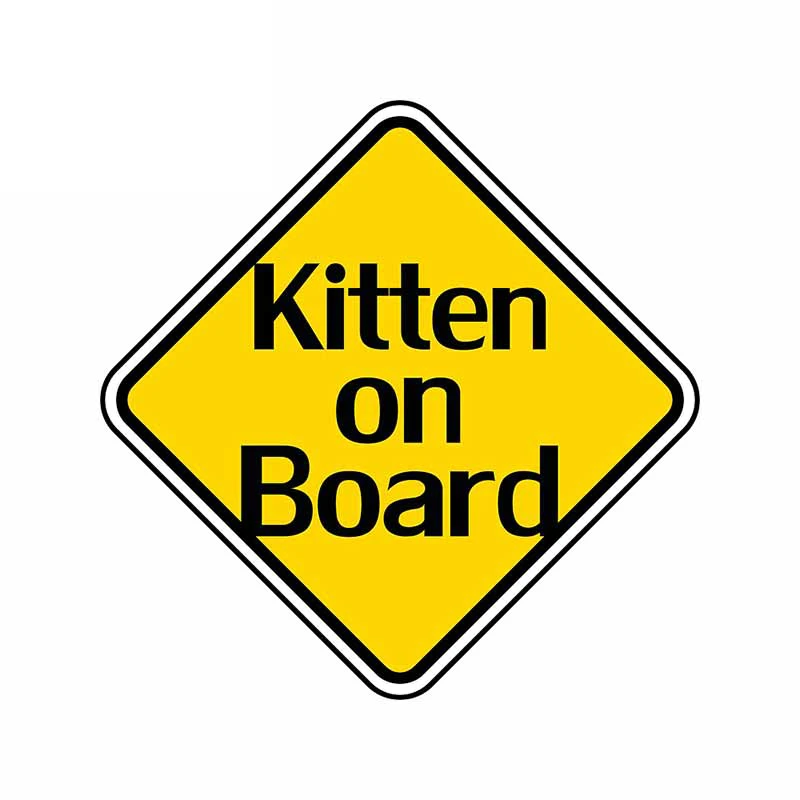 

Cartoon Car Sticker for Baby Kitten on Board Personality Decal Windshield Anime Laptop PVC Car Wrap Decoration 13cmX13cm