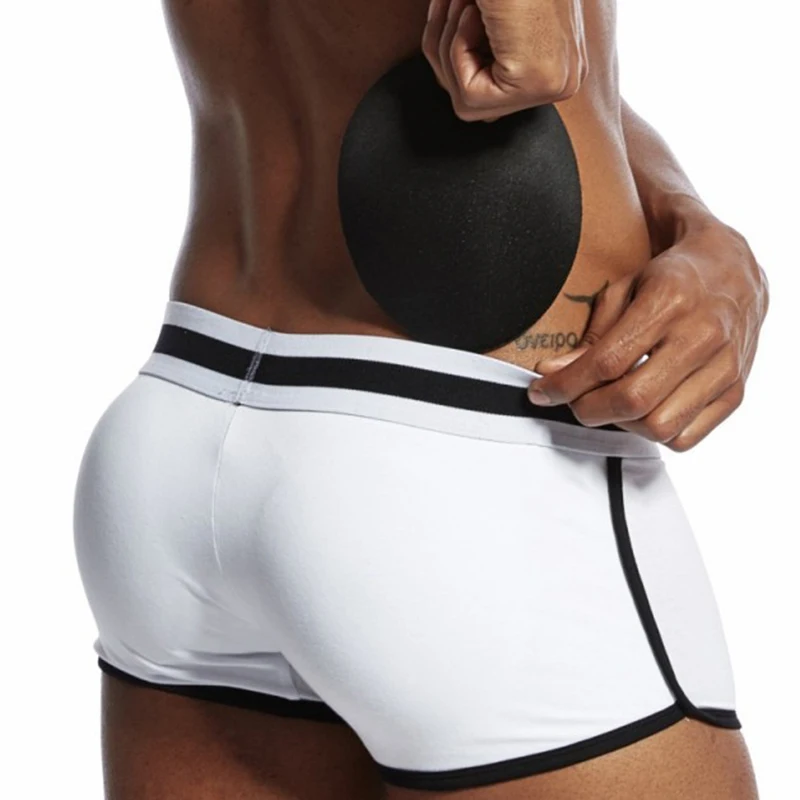 Брендовое улучшенное Мужское нижнее белье боксеры сексуальные выпуклость гей