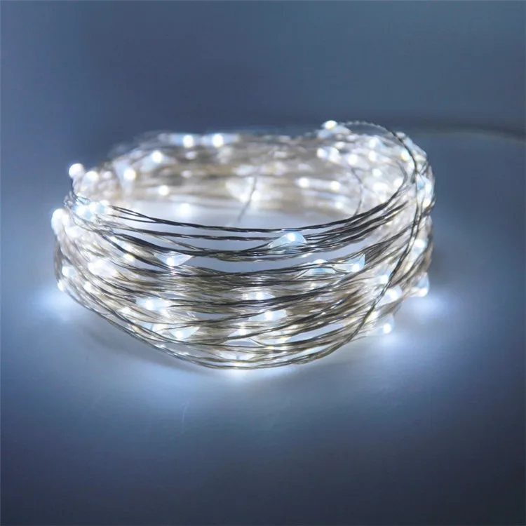 

led solar copper wire string lights LED100 lights 8 functions outdoor waterproof garden lights