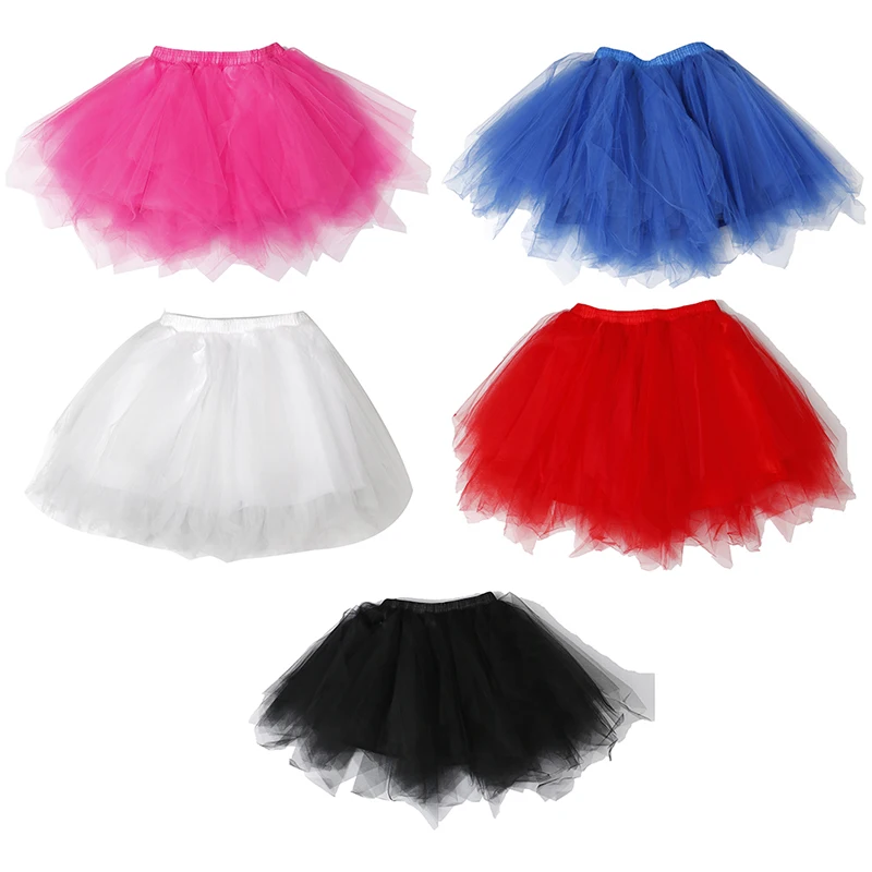 

Short Petticoat Tulle Skirts Womens Elastic Summer Adult Tutu Skirt Underskirt