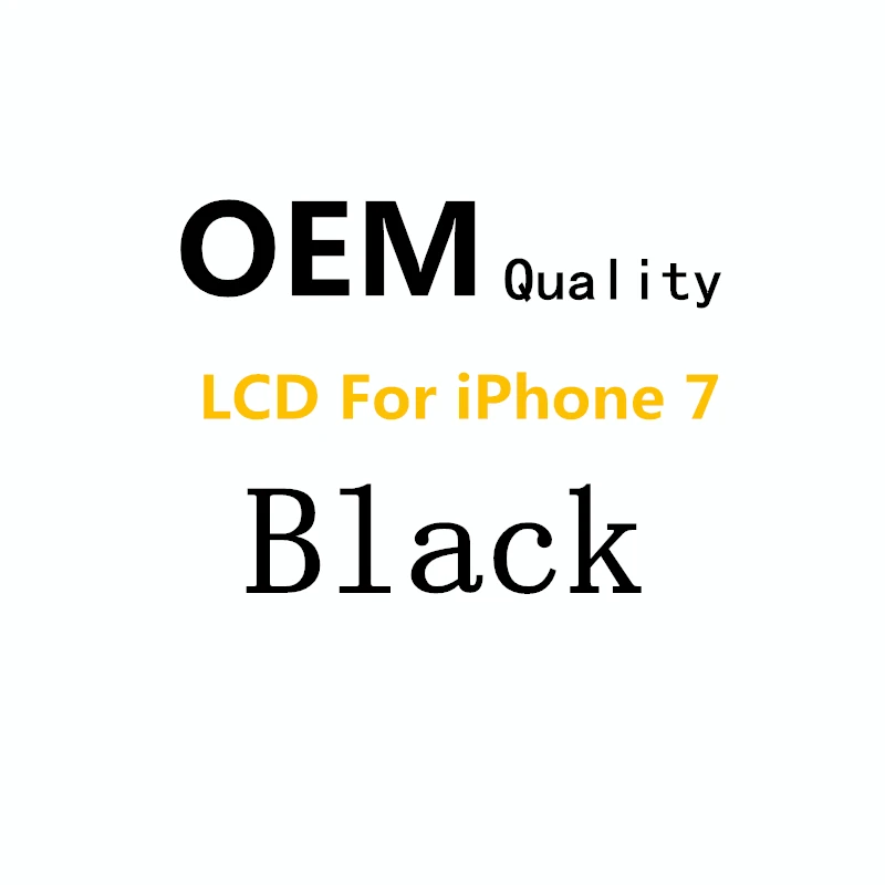 OEM оригинальное качество ЖК-дисплей для iPhone 6 6s 7 Plus кодирующий преобразователь сенсорного экрана в сборе Замена Черный Белый - Цвет: For iPhone 7 Black