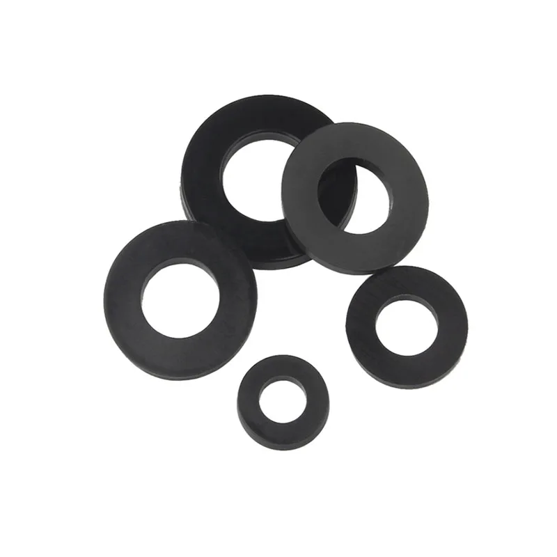 

M2 M2.5 M3 M4 M5 M6 M8 M10 M12 M14 M16 M18 M20 White Black Nylon Plastic Flat Washer Plane Spacer Insulation Seals Gasket Ring