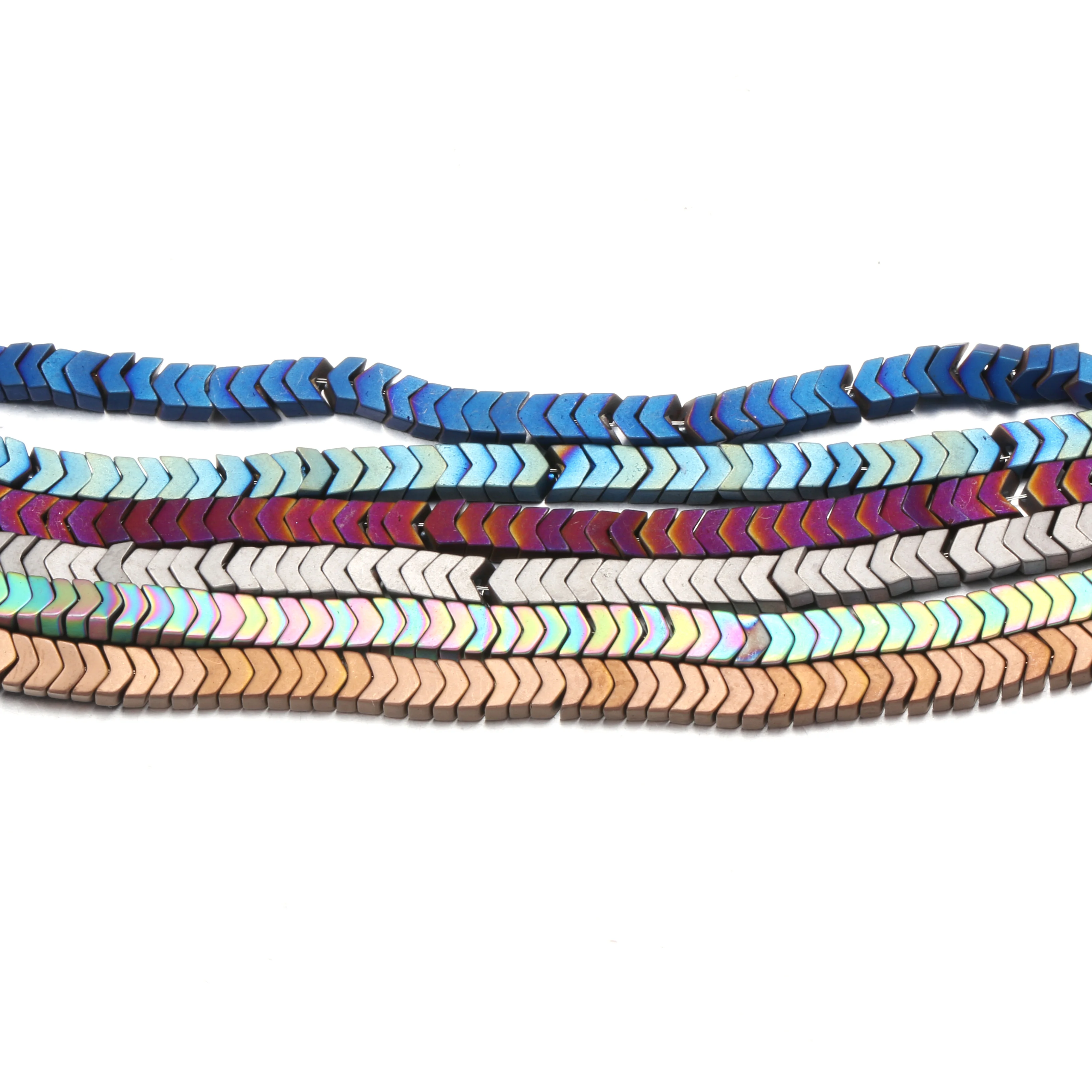 Бусины Из Гематита и желтого камня натуральная зеркальная форма свободные