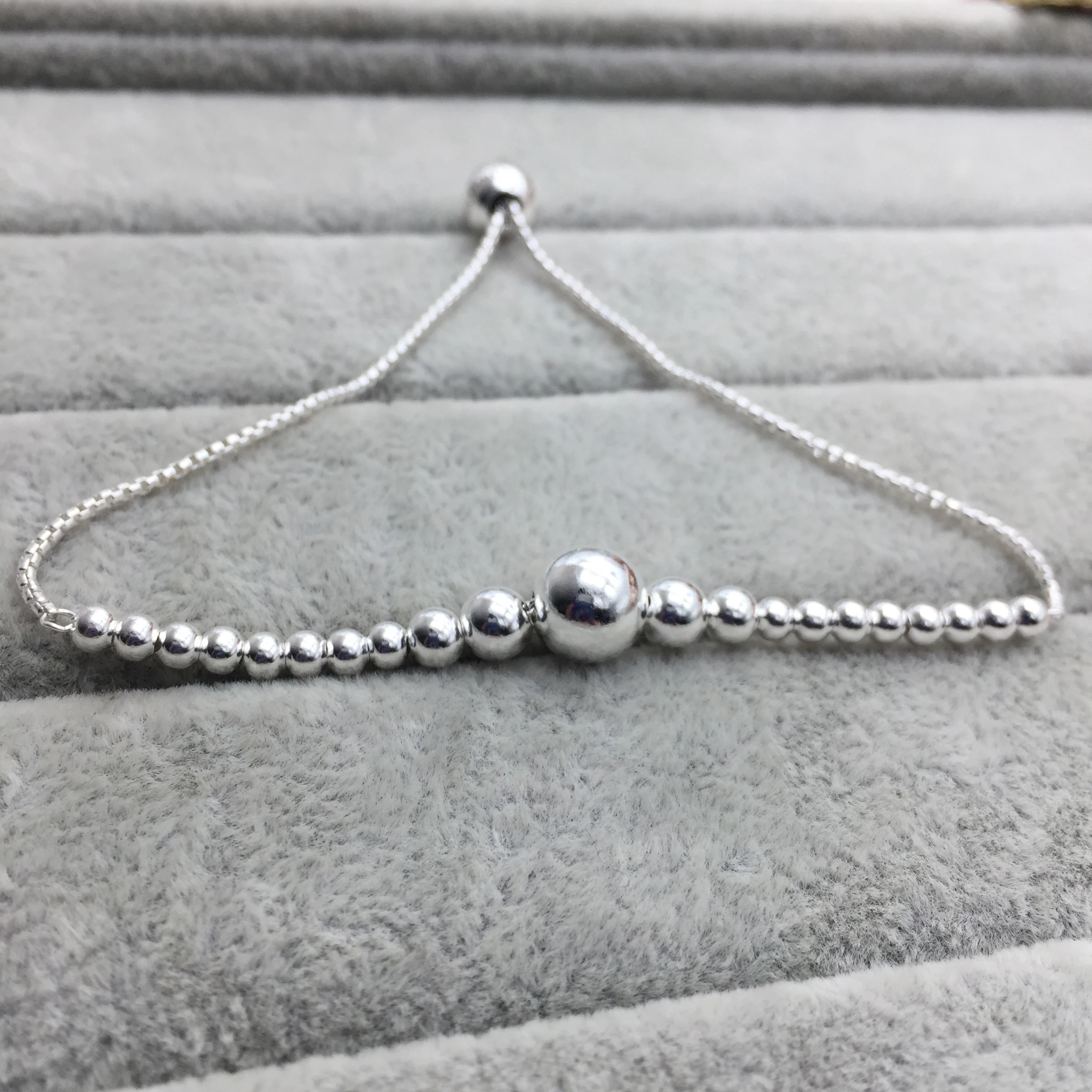 2019 100% 925 стерлингового серебра ClassicString из бисера браслет со слайдером для женщин