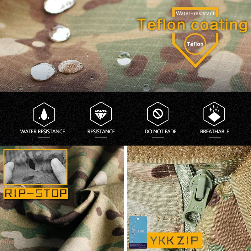 Тактический военный костюм G3 рубашка и брюки наколенники обновленная