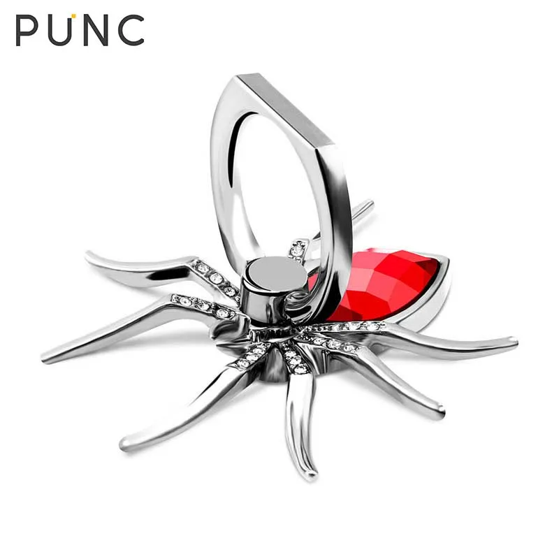 

Universal Luxury Biling Diamond Metal Spider Mobile Phone Finger Ring Holder 360 Rotate Stand for iPhone Sumsang Huawei Xiaomi