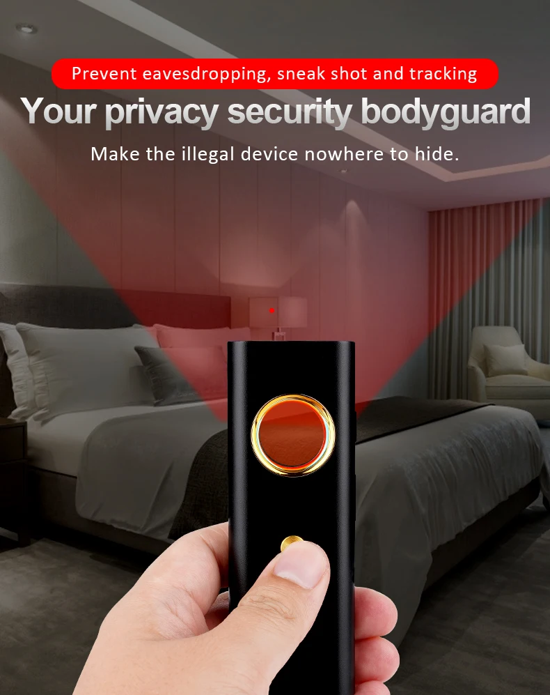 

Mini Camera Detector Wiretap Finder Multi-function WIFI RF Privacy Protection Wireless Signal Detection Bug Car Hotel Office