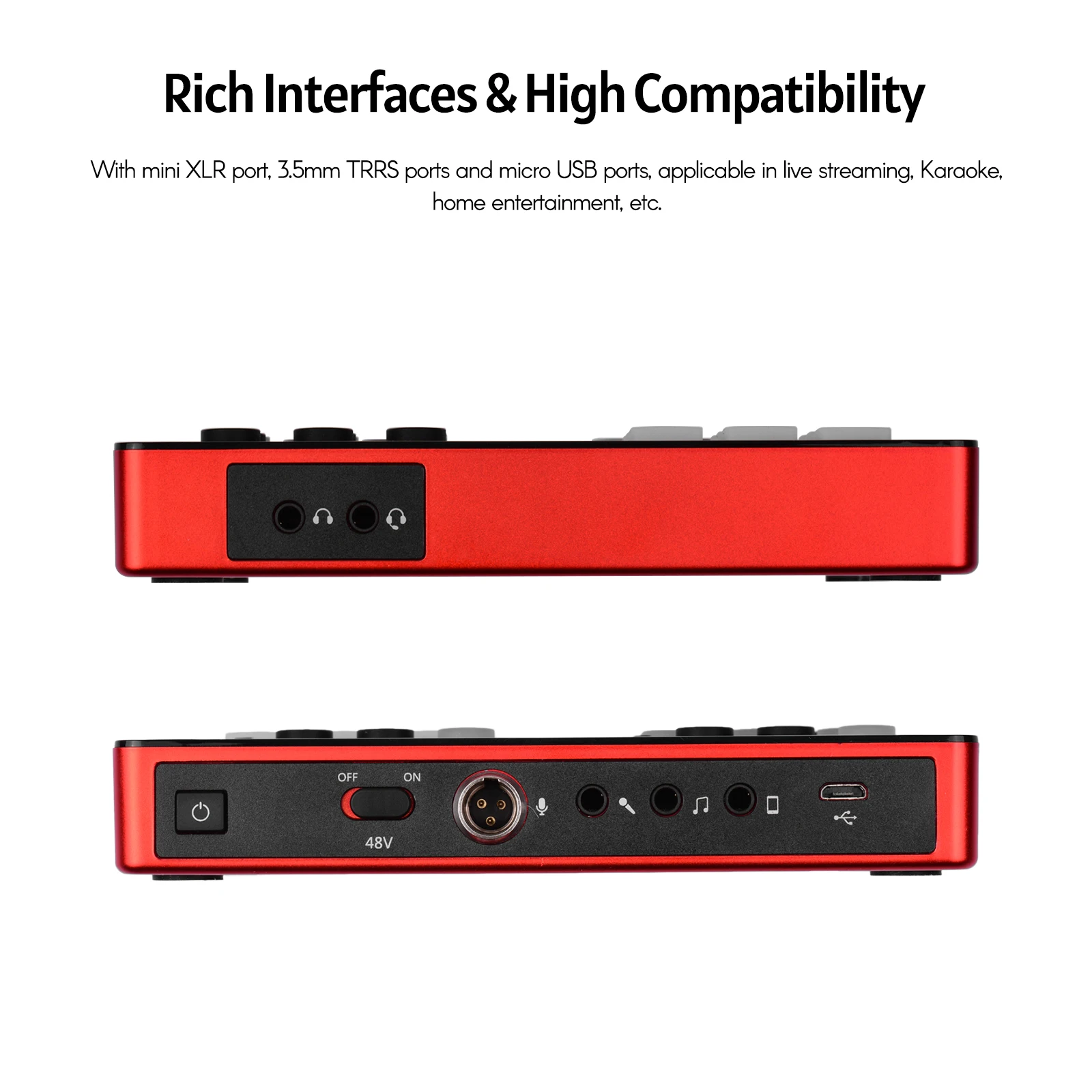 SC-M1 Live Broadcast Sound Card with DSP for Phone Tablet Computer Streaming Karaoke Recording |