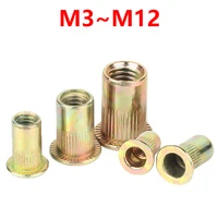 m3 m4 m5 m6 m8 m10 m12 color plated zinc carbon steel flat head nuts rivet insert rivet nuts striped anchor cap rivet nuts