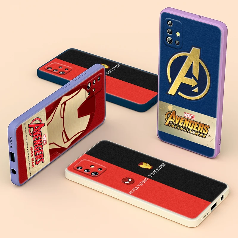 

Avengers Marvel Iron Man Hero For Samsung A72 A52 A71 A51 A32 A31 A12 A11 A91 A81 A02 A03 Liquid Silicone Soft Phone Case