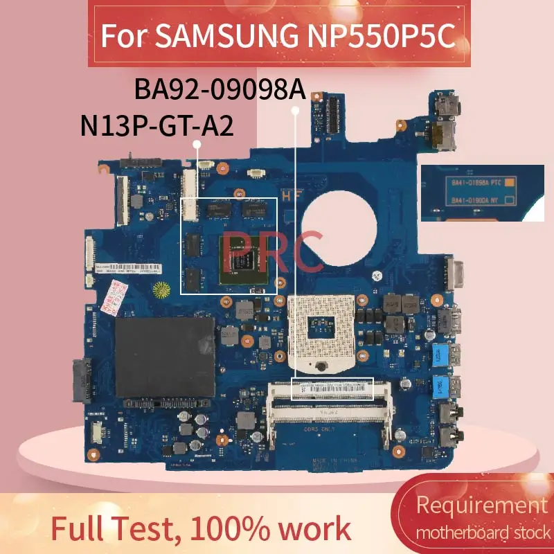 BA92 09098A материнская плата для ноутбука SAMSUNG NP550P5C BA41 01898A N13P GT A2 DDR3|Материнские платы