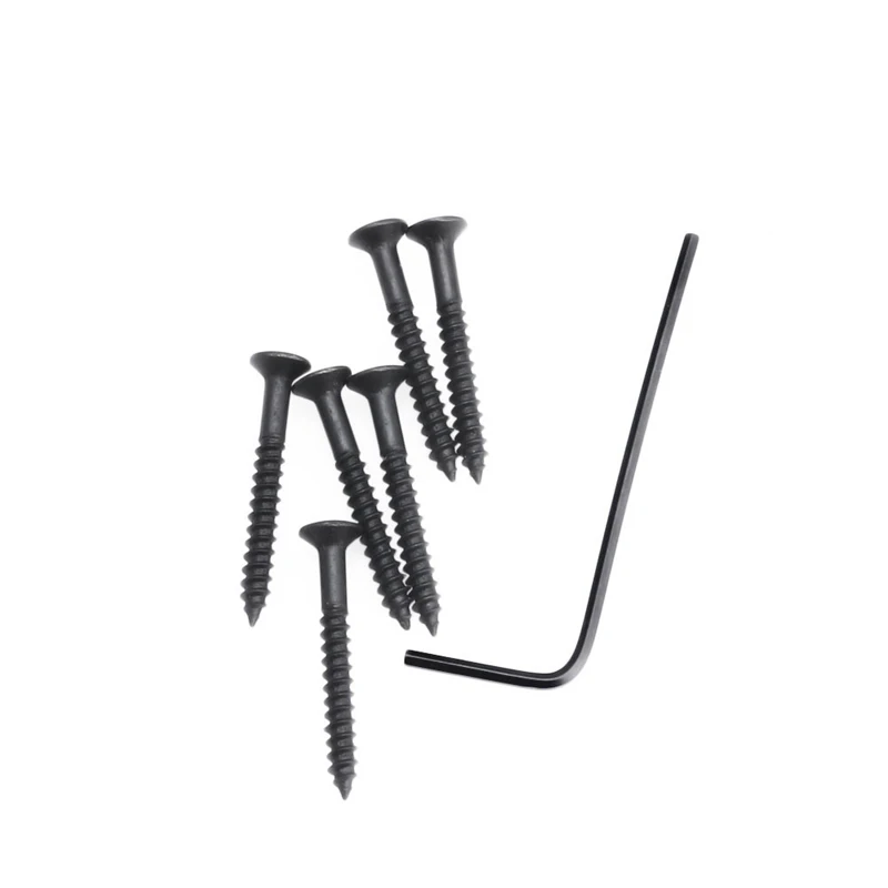 

6 String Electric Guitar Bridge Hard Tail Top Load Fixed Hard Tail Parts Black