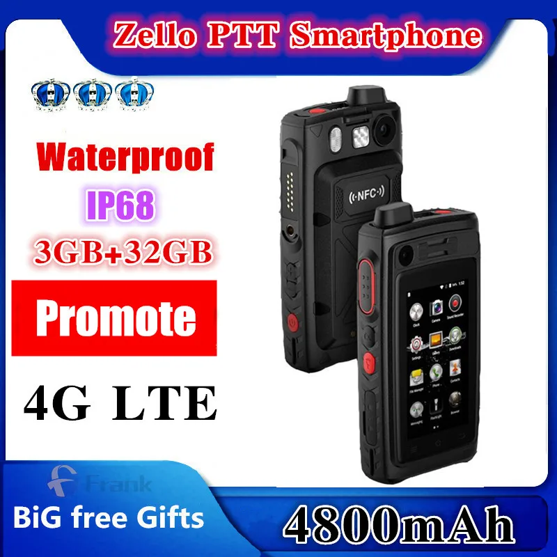 

JEASUNG A19 IP68 Walkie Talkie Radio 3GB 32GB 4800mAh 3 inch Touch Dual SIM 16MP Camera POC Zello Night Vision LED NFC SOS 4GLTE