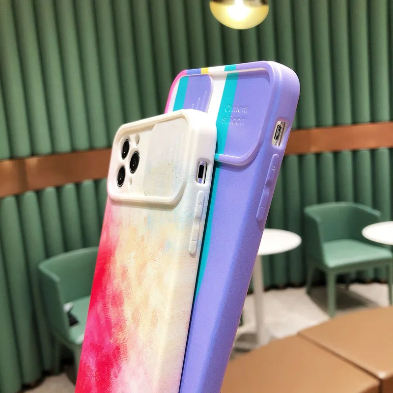 

Camera Protection Phone Case For iPhone 12 11 Pro Max X XR XS Max 7 8 Plus Abstract Art Soft Silicone Back Cover