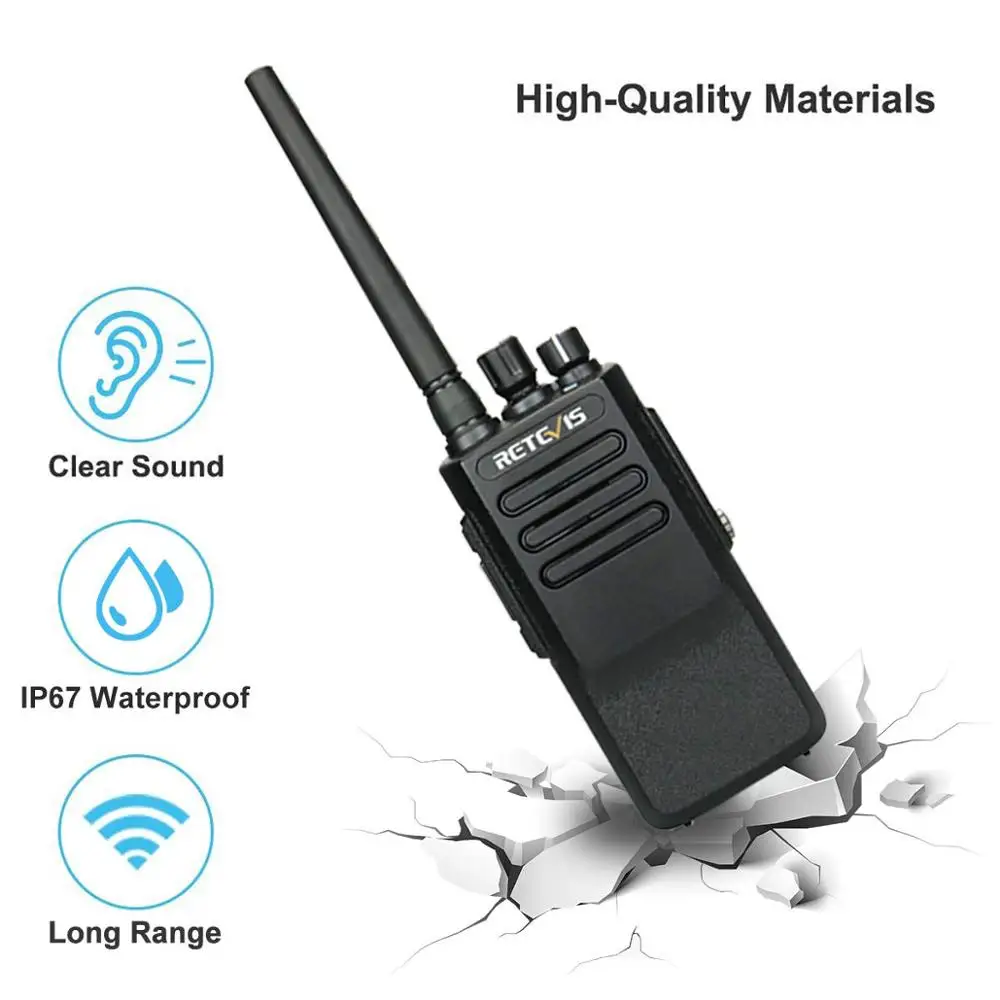 Высокомощная цифровая рация DMR IP67 водонепроницаемая Retevis RT50 дисплей UHF VOX