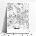 Рисунок высокой четкости Hilversum Fijnaart Breda eindобщий Роттердам Delft Apeldoorn карта Нидерландов Холст плакат настенное искусство Рисование рамка