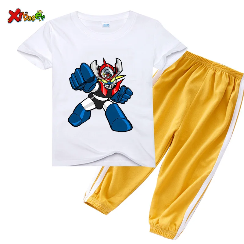 

Комплект детской одежды для мальчиков и девочек, летний топ с коротким рукавом и мультипликационным принтом + яркий комплект из 2 предметов, ...