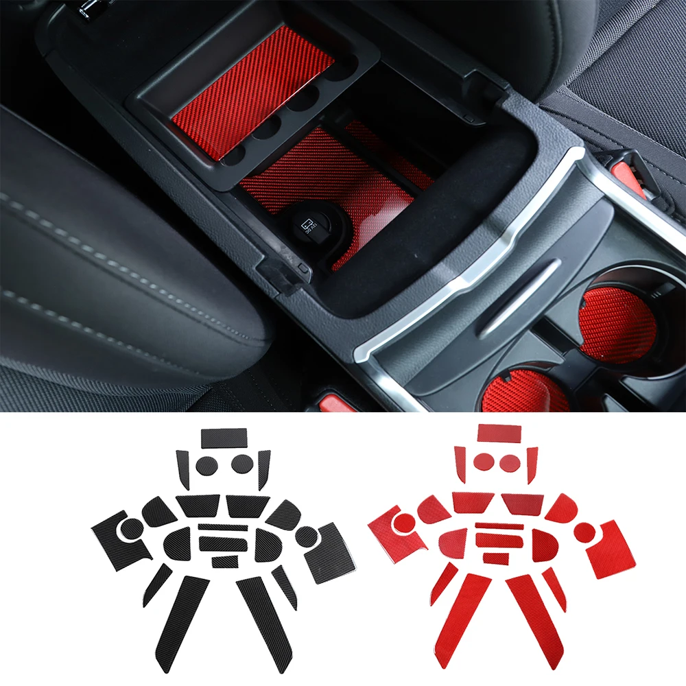 

Real Carbon Fiber Door Mats Gate Slot Mat Cup Pads Cover Decoration Trim Fit for Dodge Charger 2015-2021 Car Accessories