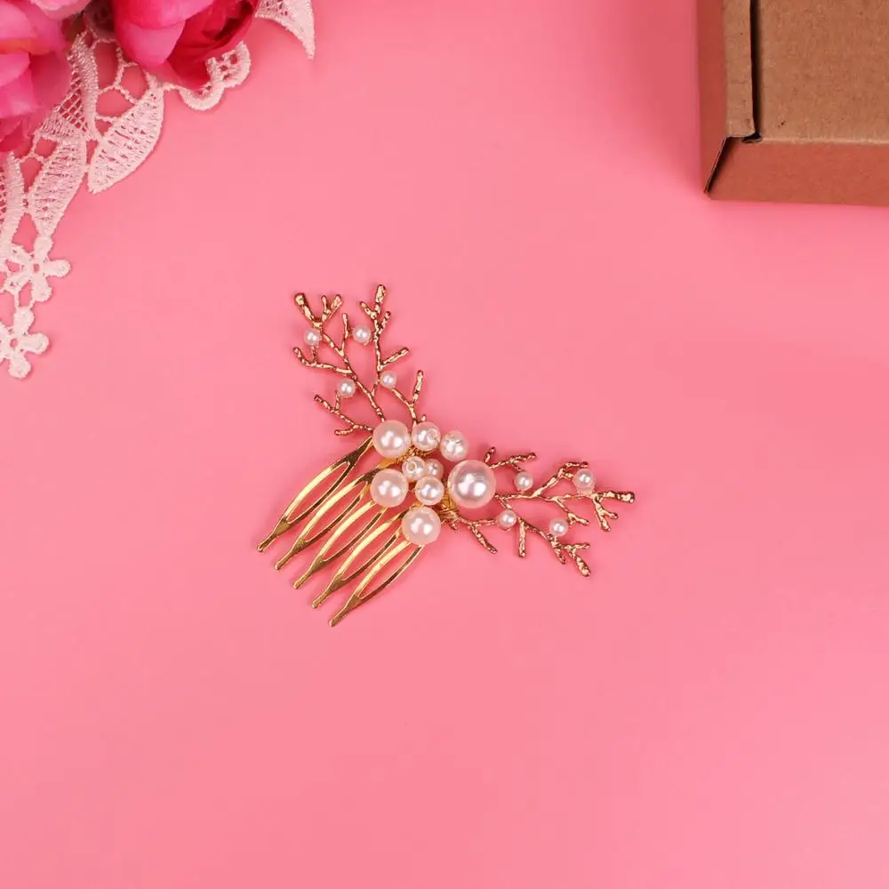 Изысканный свадебный головной убор с жемчугом ручной работы свадебные